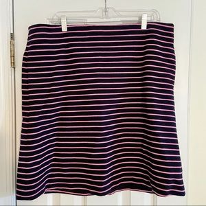 Talbots Striped Skirt - Navy/Purple